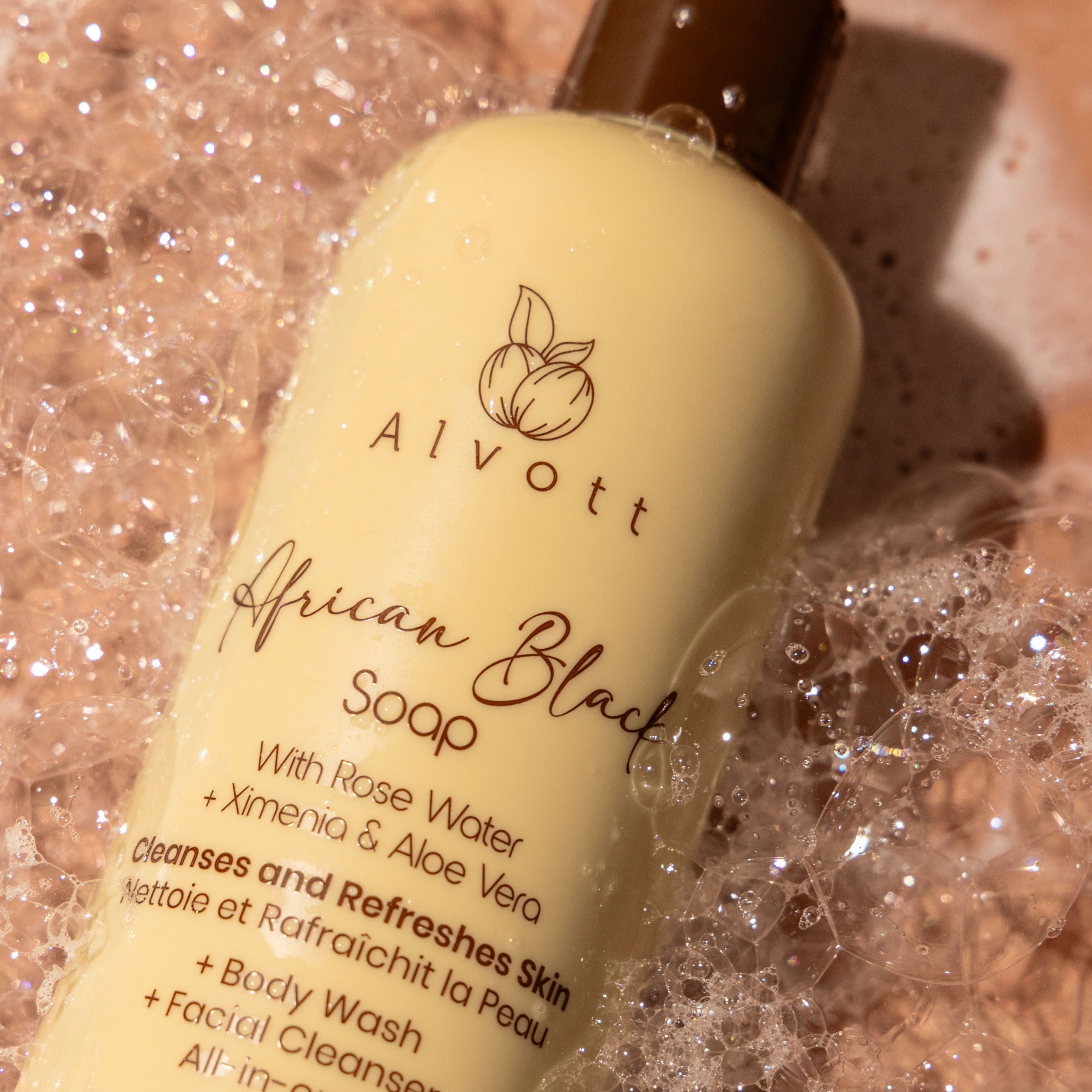 Black Soap With Rose Water+ Ximenia & Aloe Vera