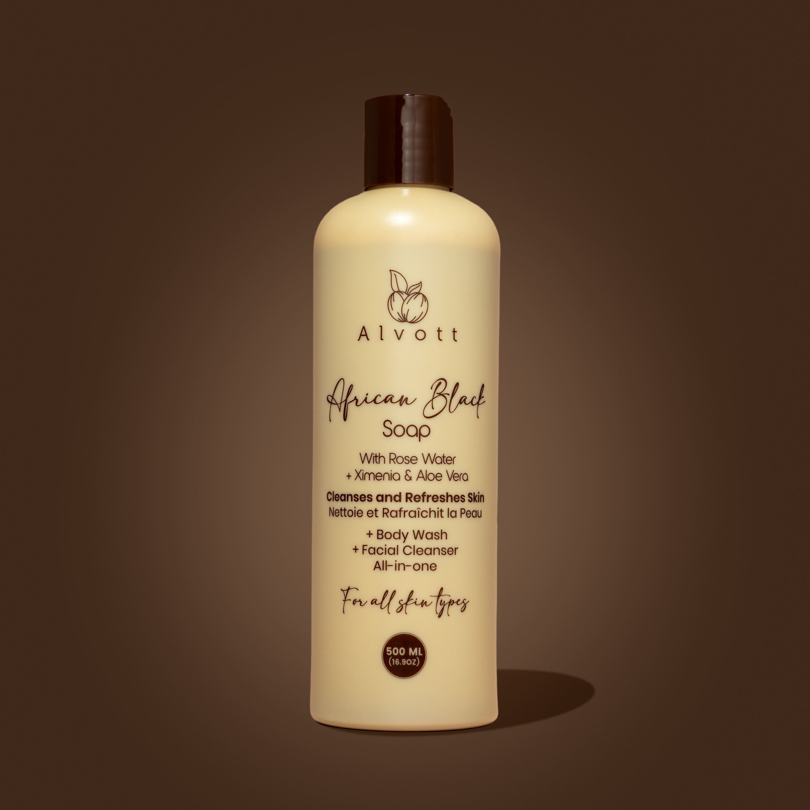 Black Soap With Rose Water+ Ximenia & Aloe Vera
